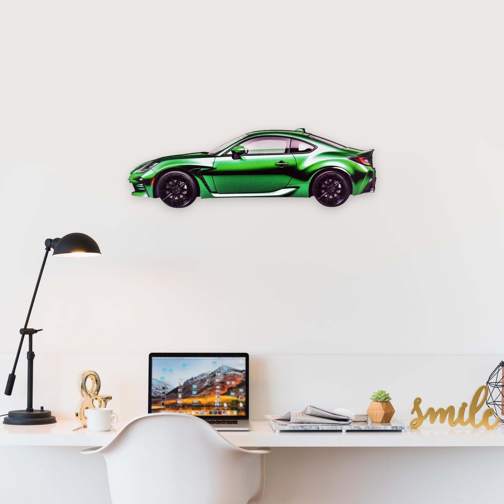 2022 Toyota GR86 (1) Metal Car Wall Art, Color 2D Diecast Car Decor, Silhouette Metal Wall Art, Gift For Car Lovers, Detailed Color Metal Car