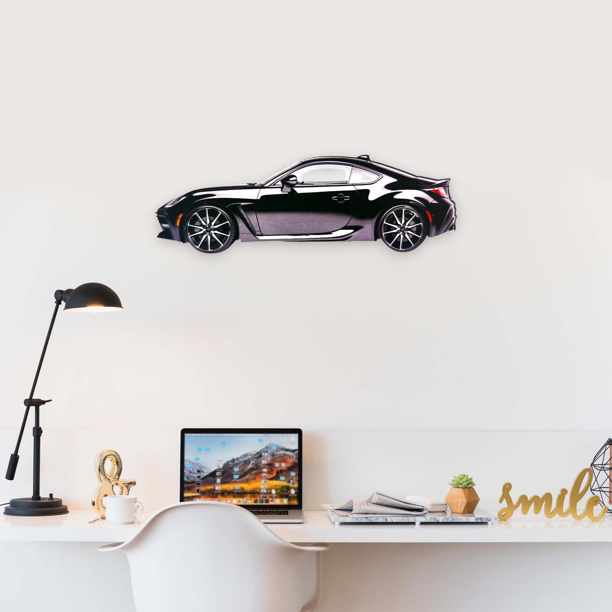 2023 Toyota GR86 (1) Metal Car Wall Art, Color 2D Diecast Car Decor, Silhouette Metal Wall Art, Gift For Car Lovers, Detailed Color Metal Car
