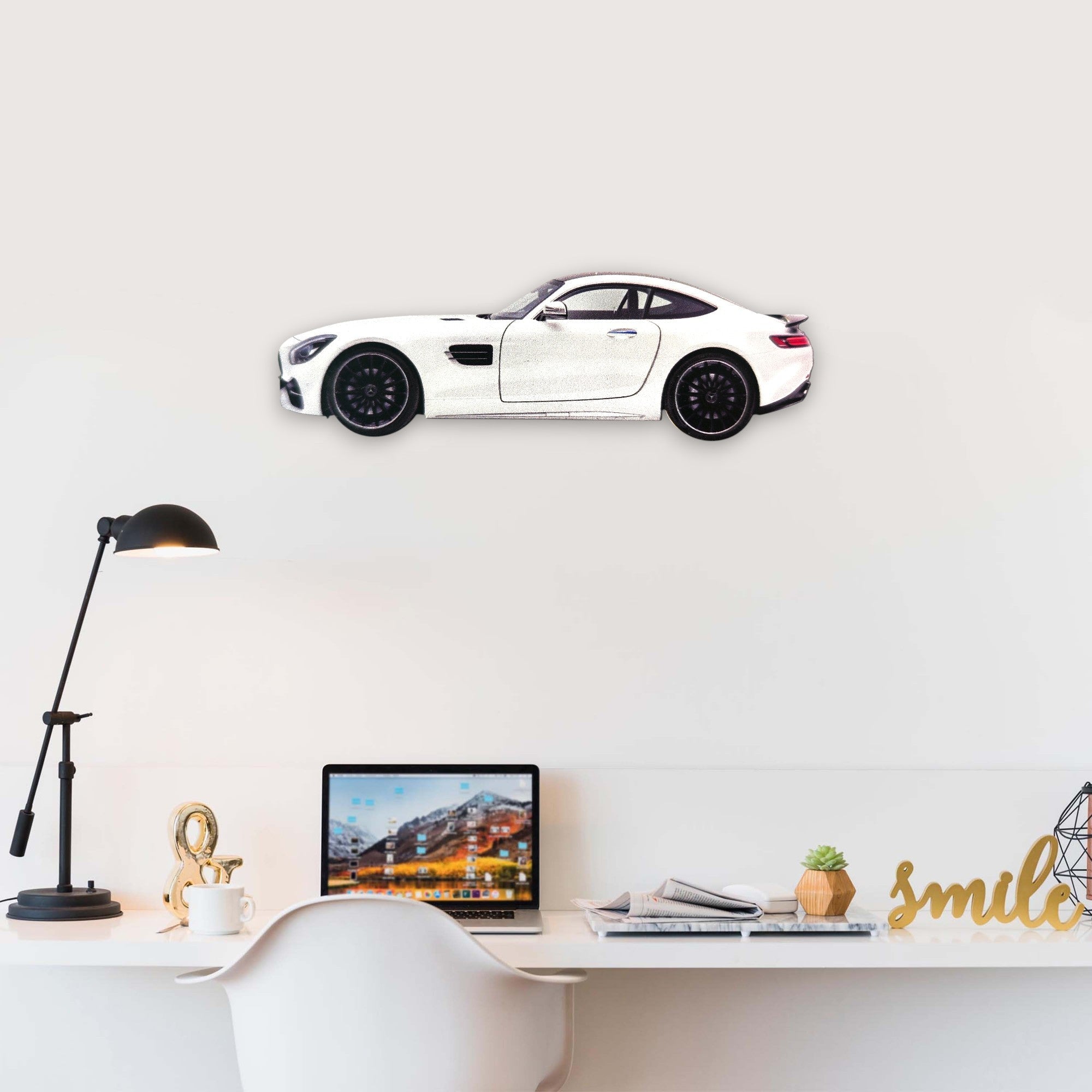 2024 Mercedes-AMG GT (2) Metal Car Wall Art, Color 2D Diecast Car Decor, Silhouette Metal Wall Art, Gift For Car Lovers, Detailed Color Metal Car