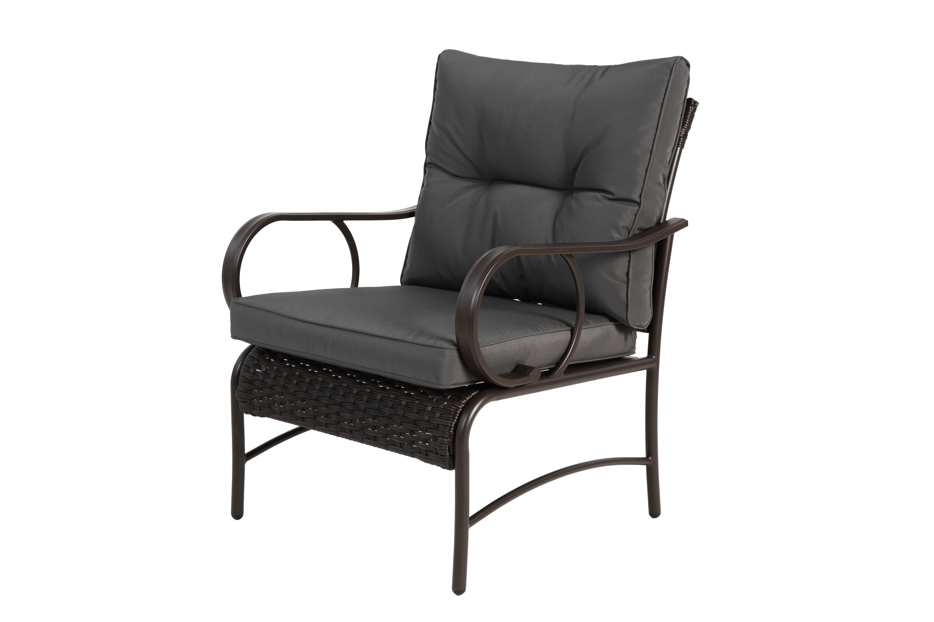 3 Pieces Patio Set Outdoor Wicker Furniture Sets Modern Rattan Chair Conversation Sets with Coffee Table