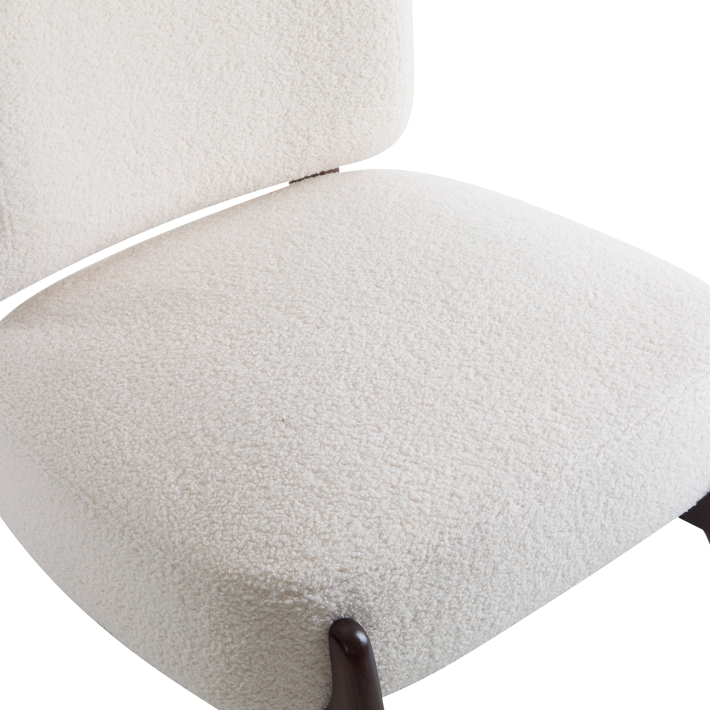 [Set of 2] 25.5' Modern Boucle Lounge Chair with Solid Wood Frame, Soft and Durable Boucle Upholstery, Perfect for Living Room, Bedroom, or Office