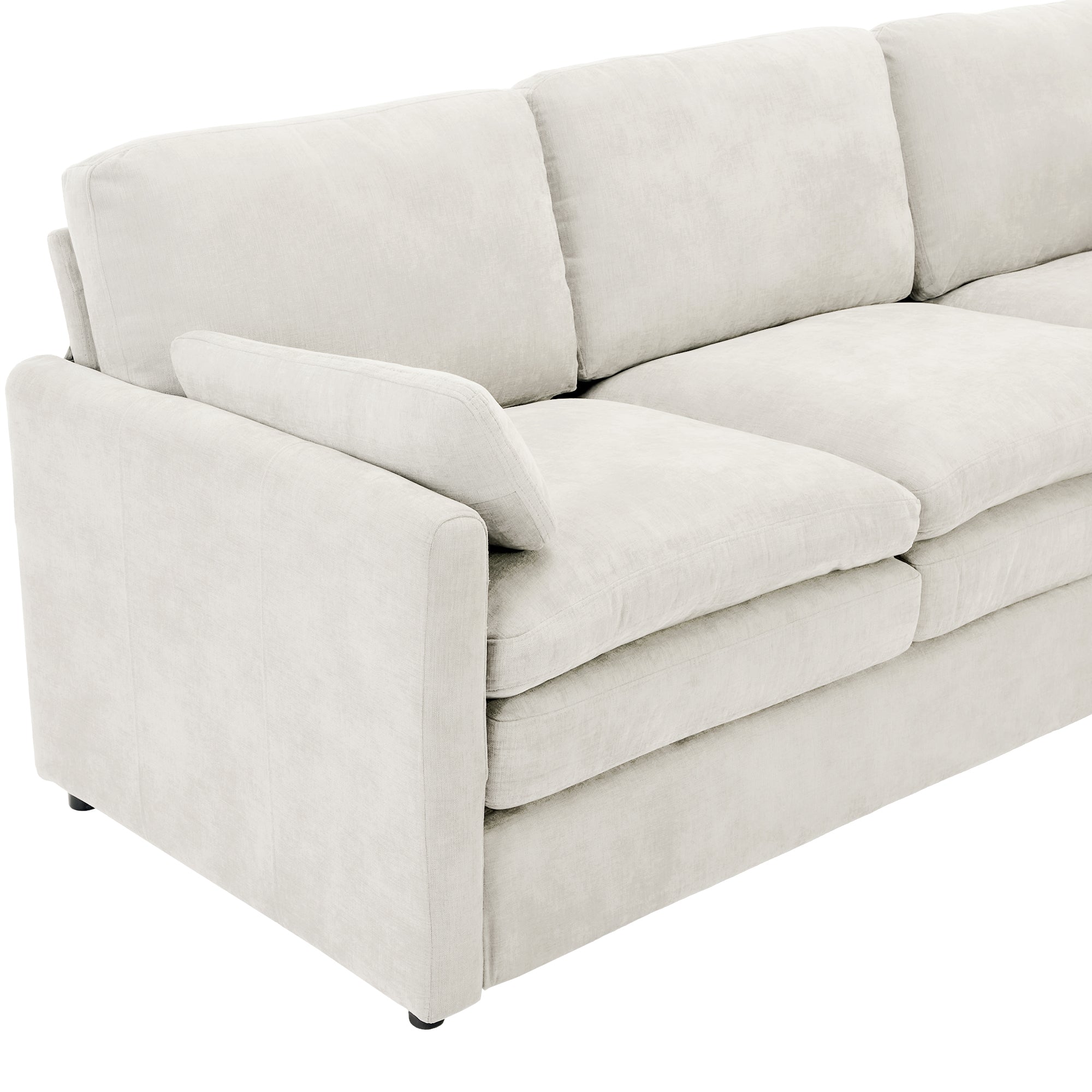 68.1' Cozy Upholstered Loveseat Sofa Oversized Comfy Comfy Cloud Sofa Double Cushion Loveseat Sofa Plush Cushion Sofa Couch for Living Room, Beige