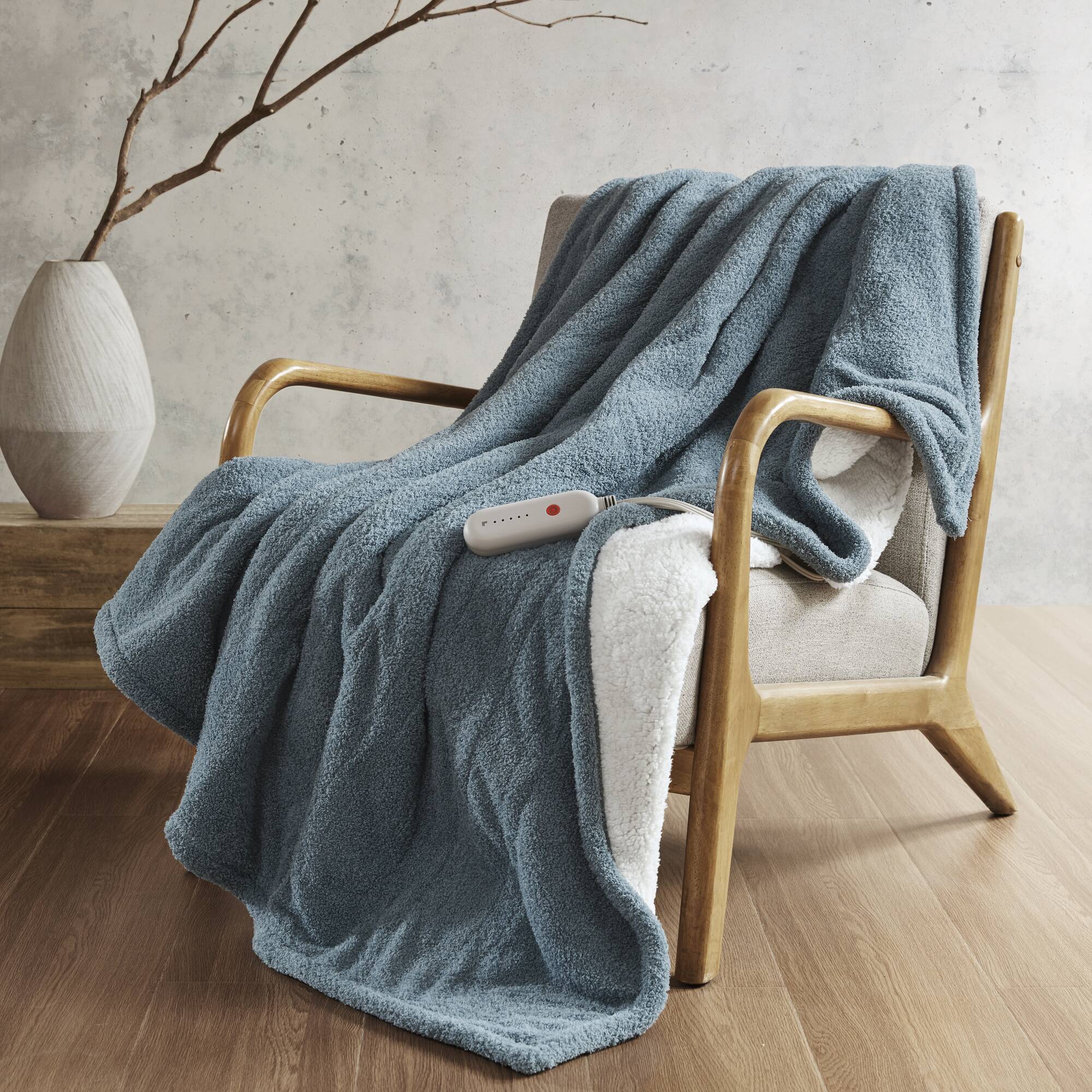 1 PCS 50x60' Dream Soft Heated Throw Blue