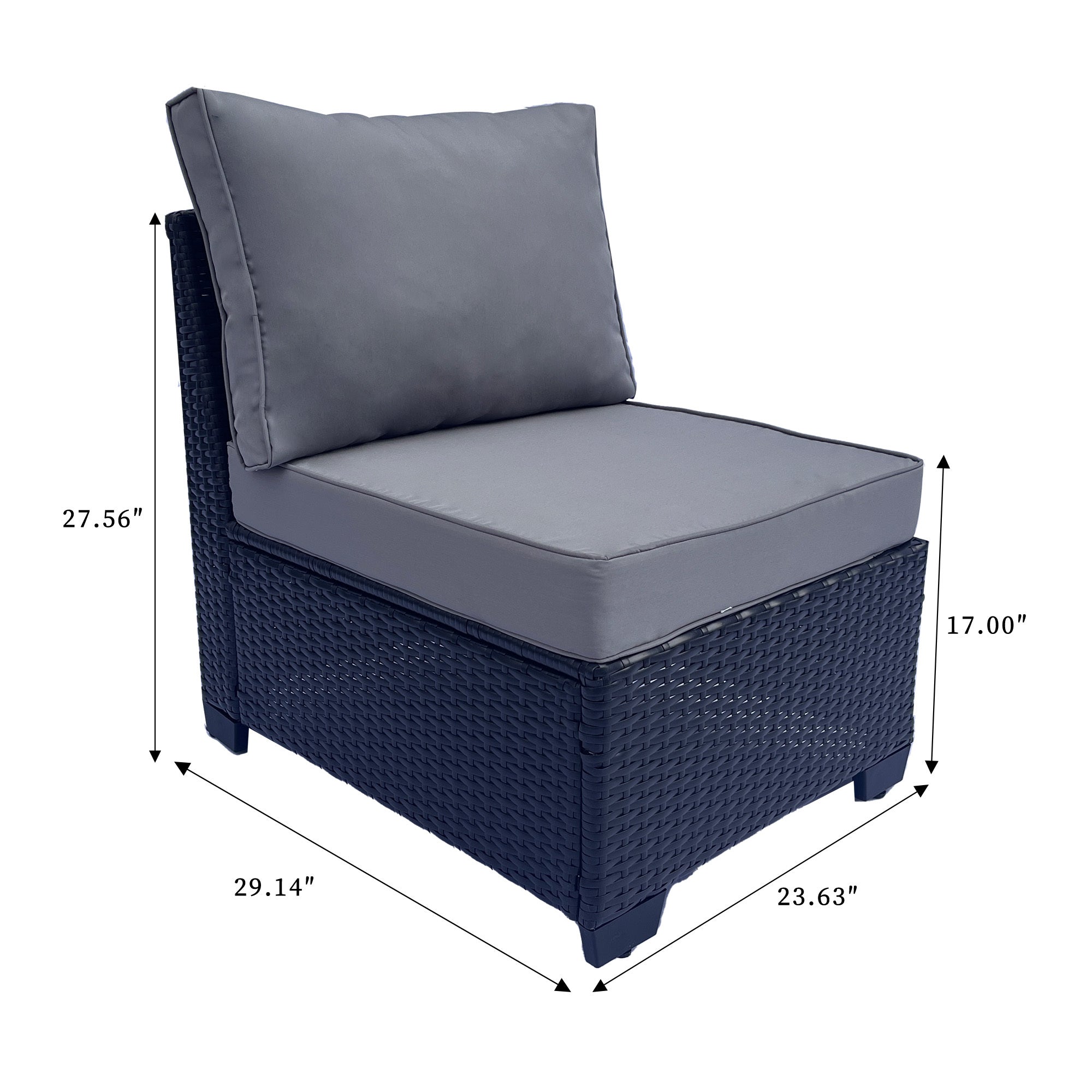 Outdoor Garden Patio Furniture 7-Piece PE Rattan Wicker Cushioned Sofa Sets  and Coffee Table, patio furniture set;outdoor couch;outdoor couch patio furniture;outdoor sofa;patio couch