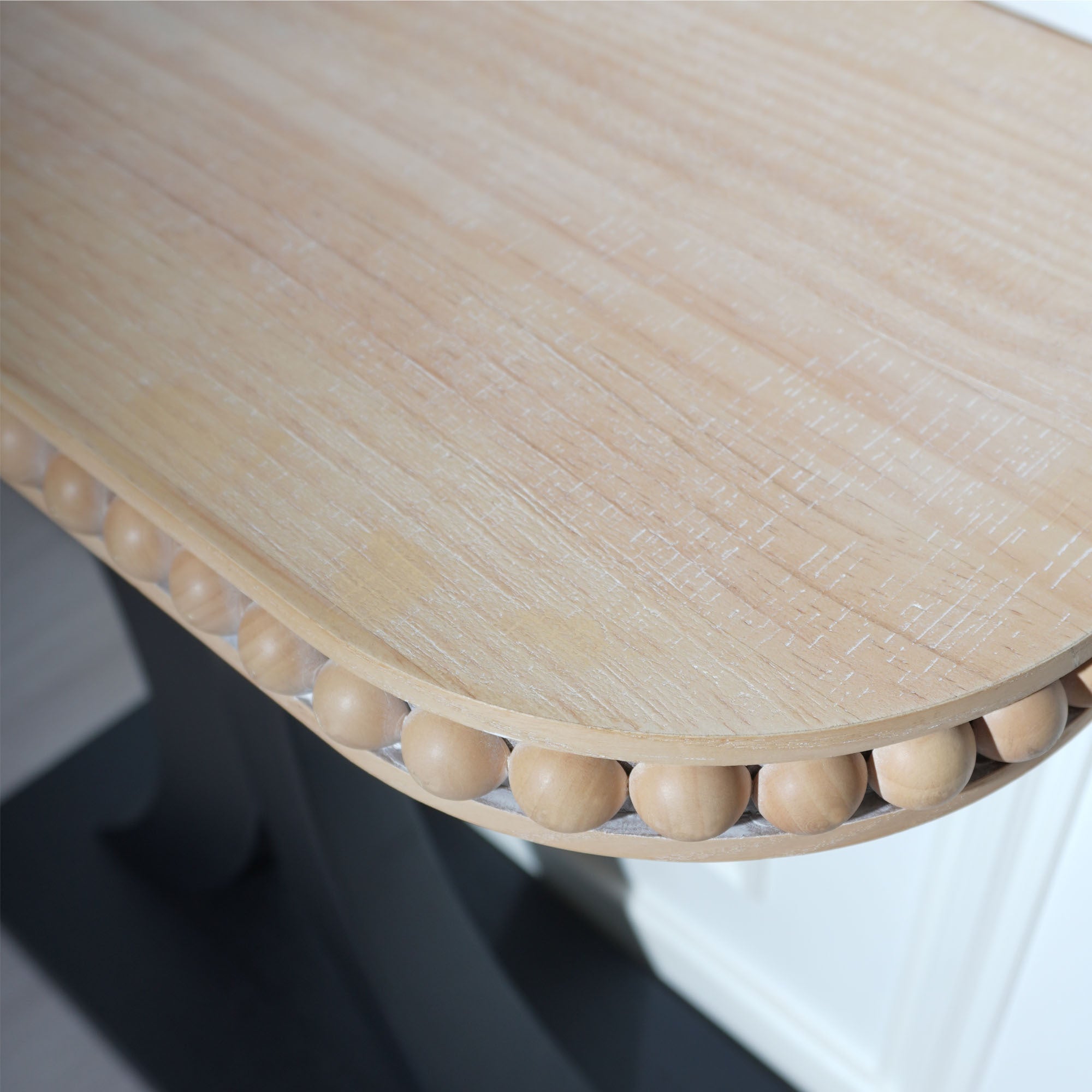 Wood Console Table, Elegant Half-Moon Console Table,35in Small Entryway Table, Thin Sofa Table, Side Table, Display Table, for Hallway, Bedroom, Living Room, Foyer