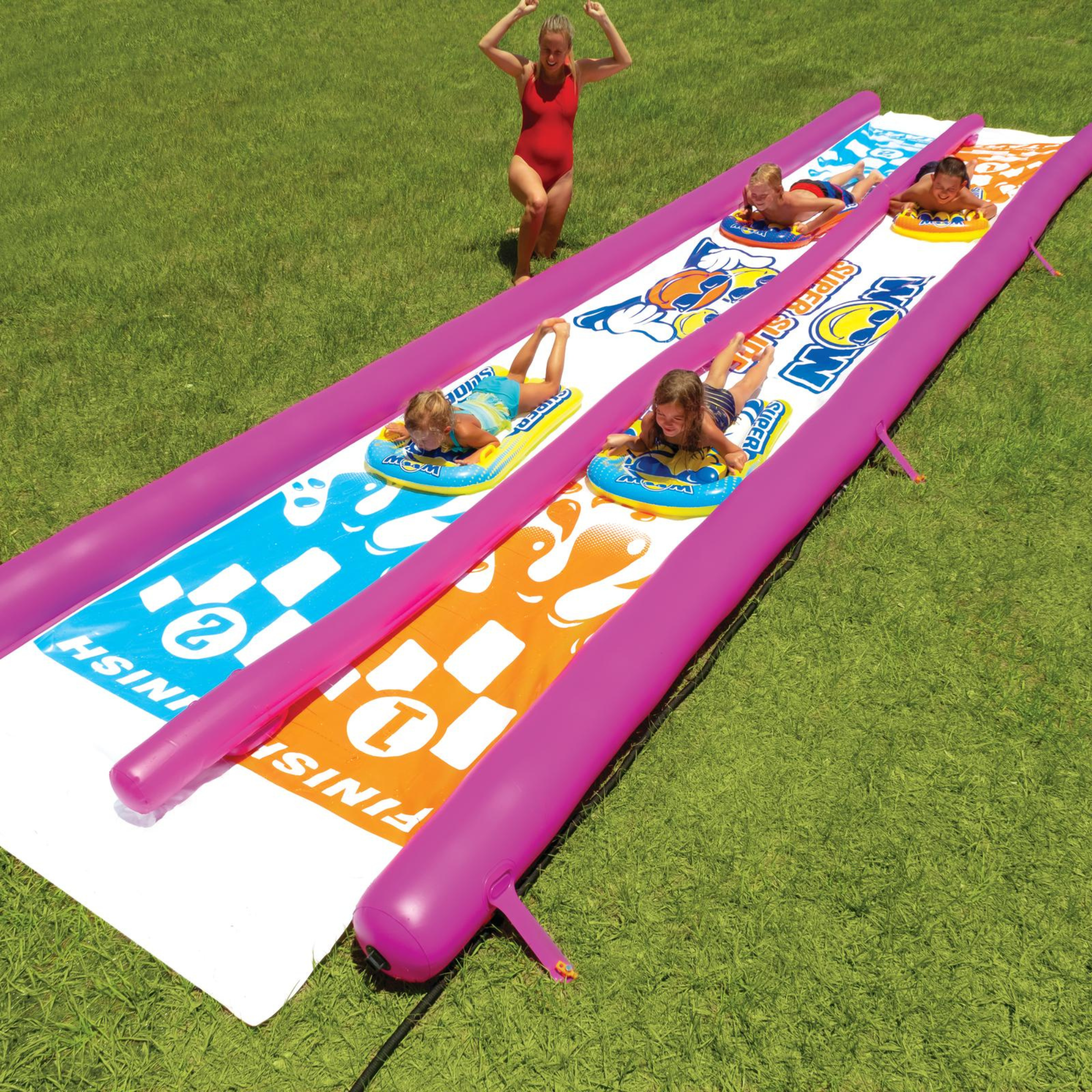 WOW Watersports Giant Backyard Double Lane Lawn Slide