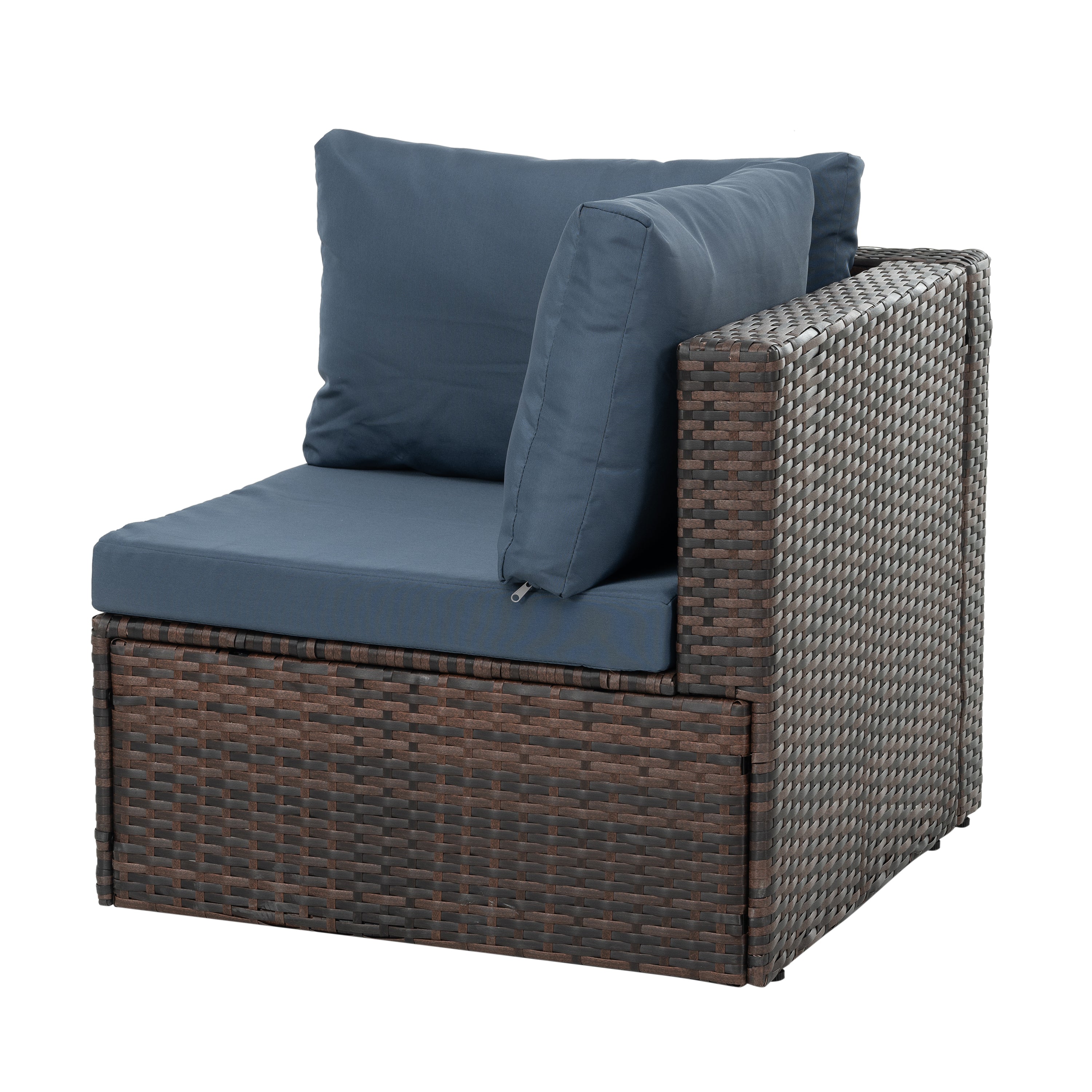 Patio Furniture, Outdoor Furniture, Seasonal PE Wicker Furniture, 5 Set Wicker Furniture With Tempered Glass Coffee Table