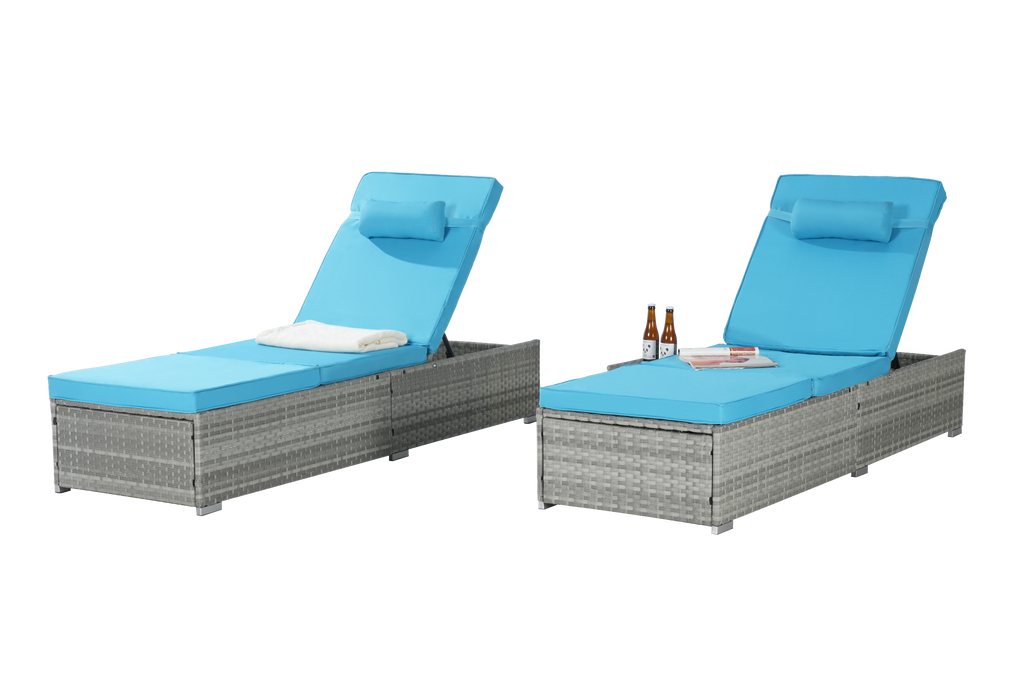 OUTDOOR  SOFA  PE RATTAN FURNITURE  DECK CHAIR GRAY RATTAN
