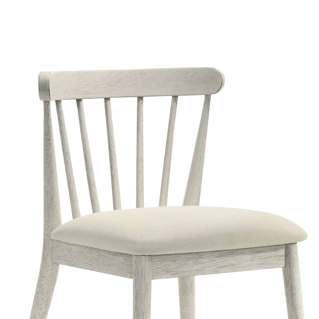 2-Piece Rustic Dining Side Chair Set, Solid Wood Frame, Farmhouse Design, Easy Assembly