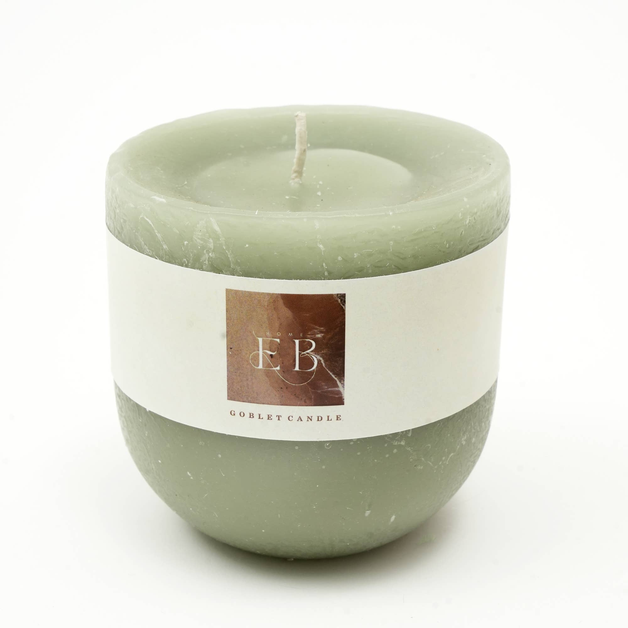 Goblet Green Pillar Candle 4'x4' – Elegant Home Décor Candle