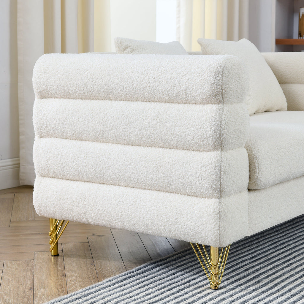 81.5-Inch Oversized Corner Sofa, L-Shaped Sectional Couch,   5-Seater Corner Sofas with 3 Cushions for Living Room, Bedroom, Apartment, Office