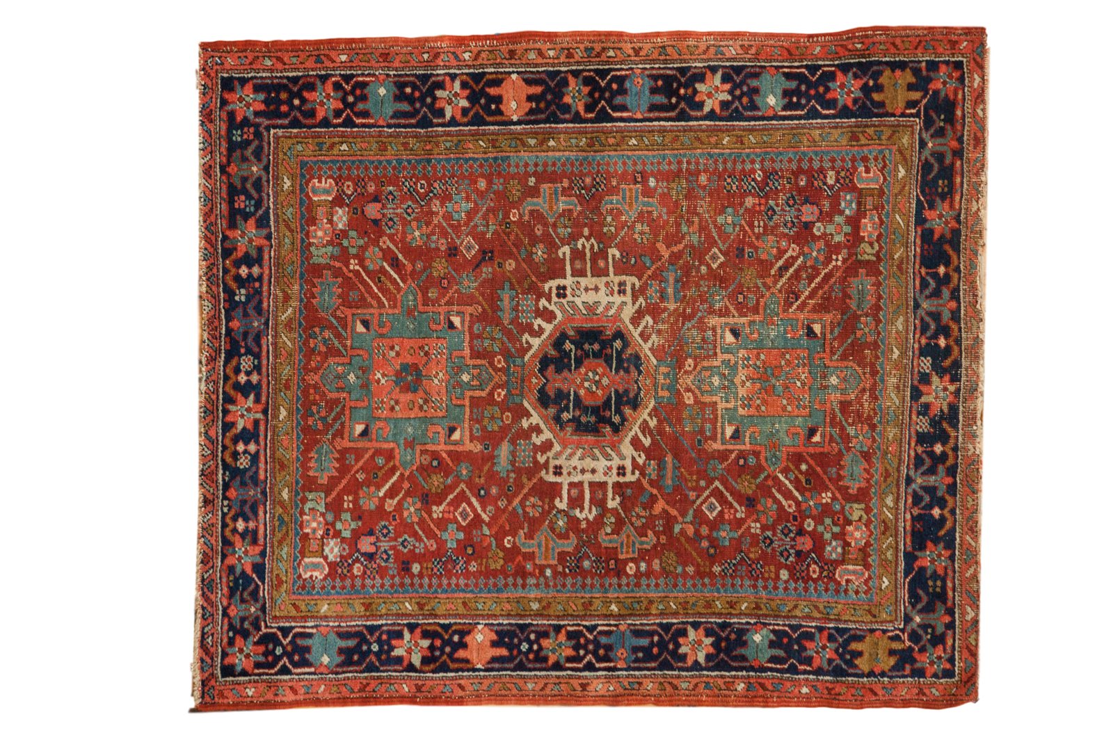 4x4.5 Antique Fine Karaja Square Rug