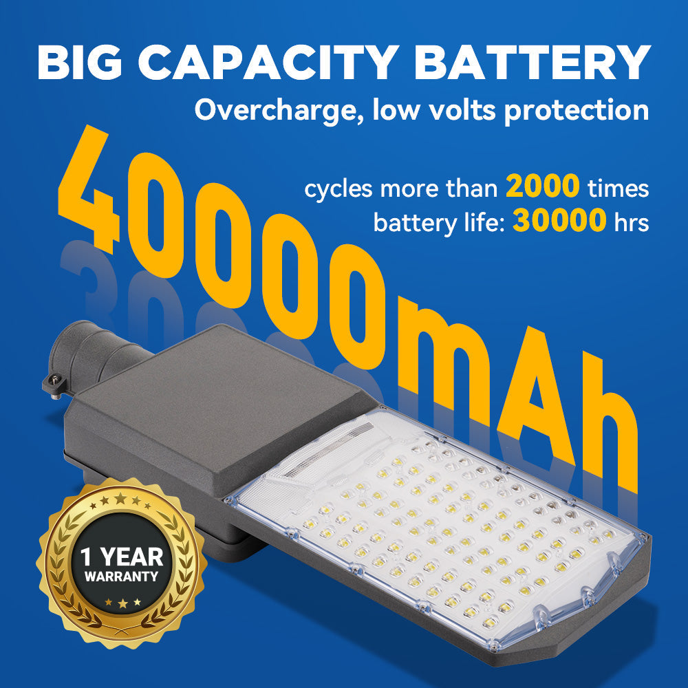 1200W 1500W Solar Parking lot Light -40000lumens