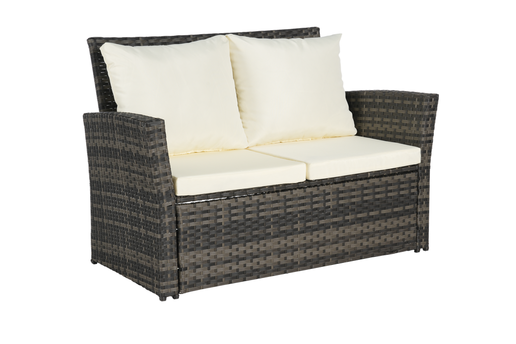 7 PCS PE/RATTAN OUTDOOR FURNITURE SET PATIO FURNITURE SET 9 SEATER