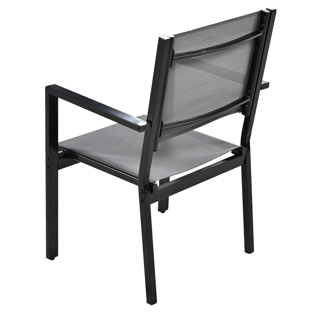 U-Style High-quality Steel Outdoor Table and Chair Set, Suitable for Patio, Balcony, Backyard.