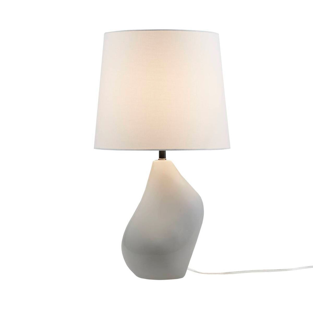 Asymmetrical Ceramic Table Lamp Grey See below