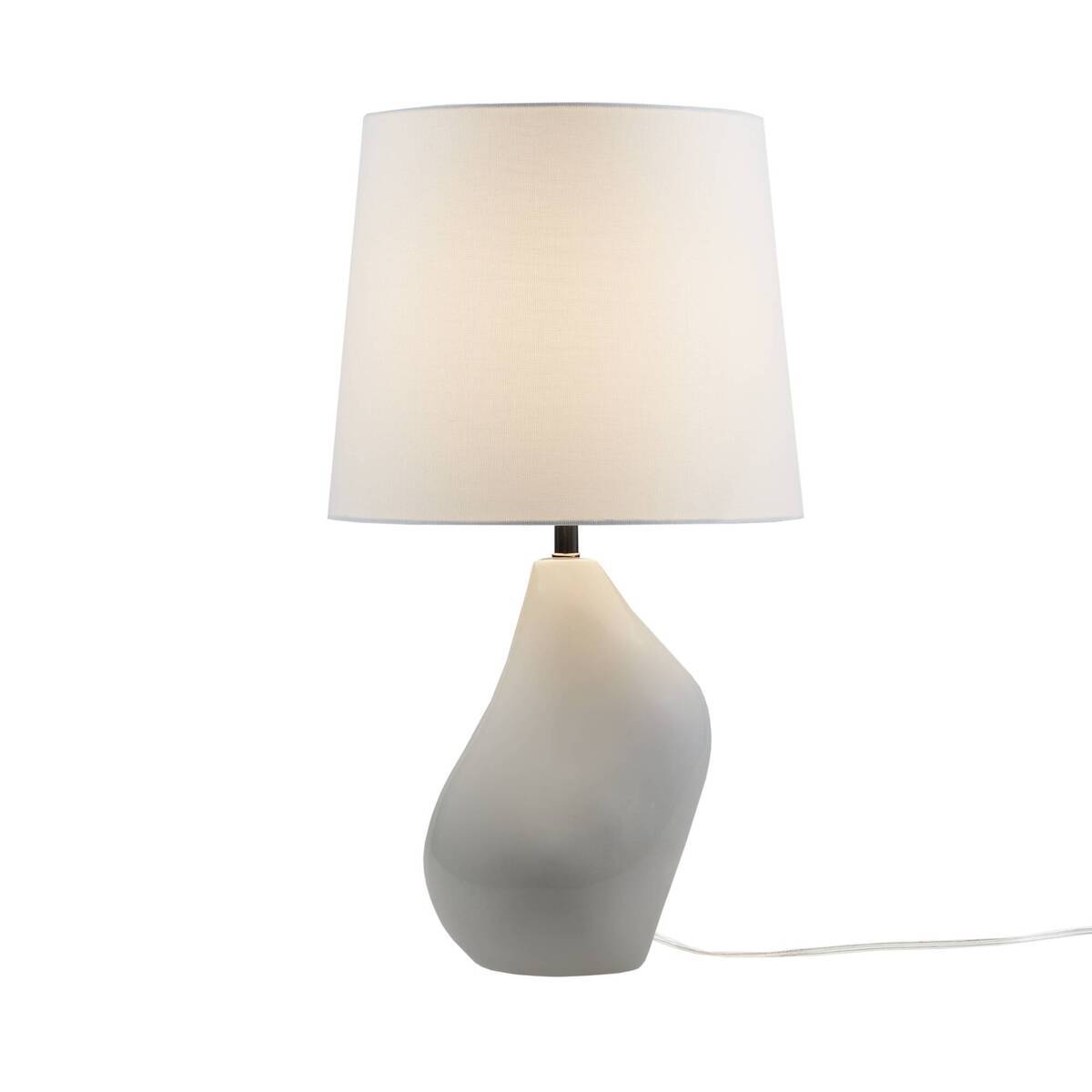 Asymmetrical Ceramic Table Lamp Grey See below