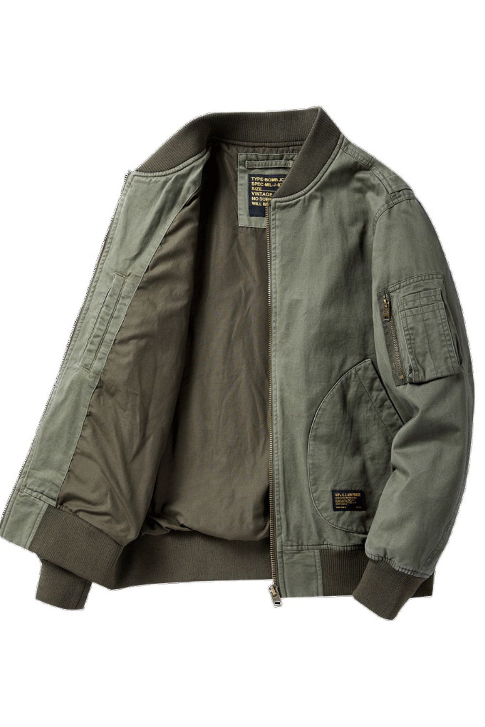 Zip Up Baseball Collar Bomber Jacket