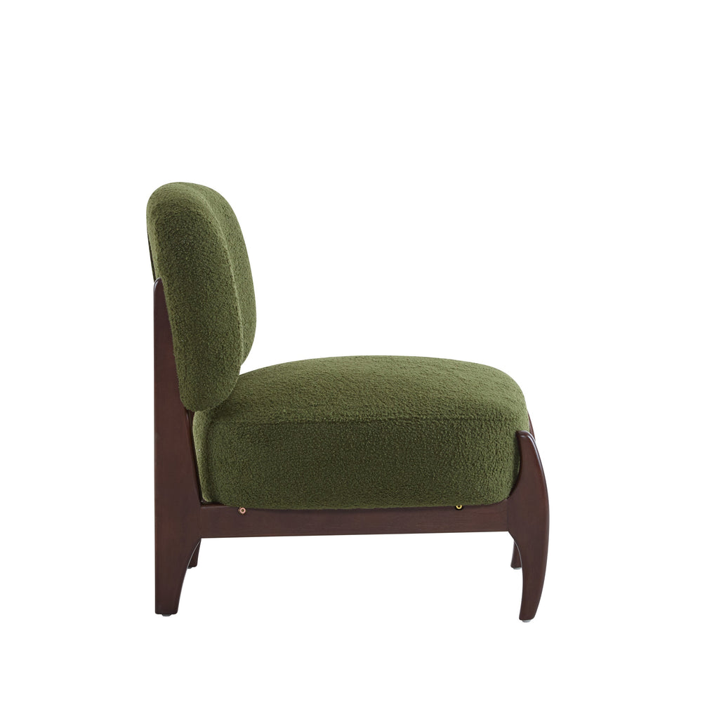 [Set of 2] 25.5' Modern Boucle Lounge Chair with Solid Wood Frame, Soft and Durable Boucle Upholstery, Perfect for Living Room, Bedroom, or Office