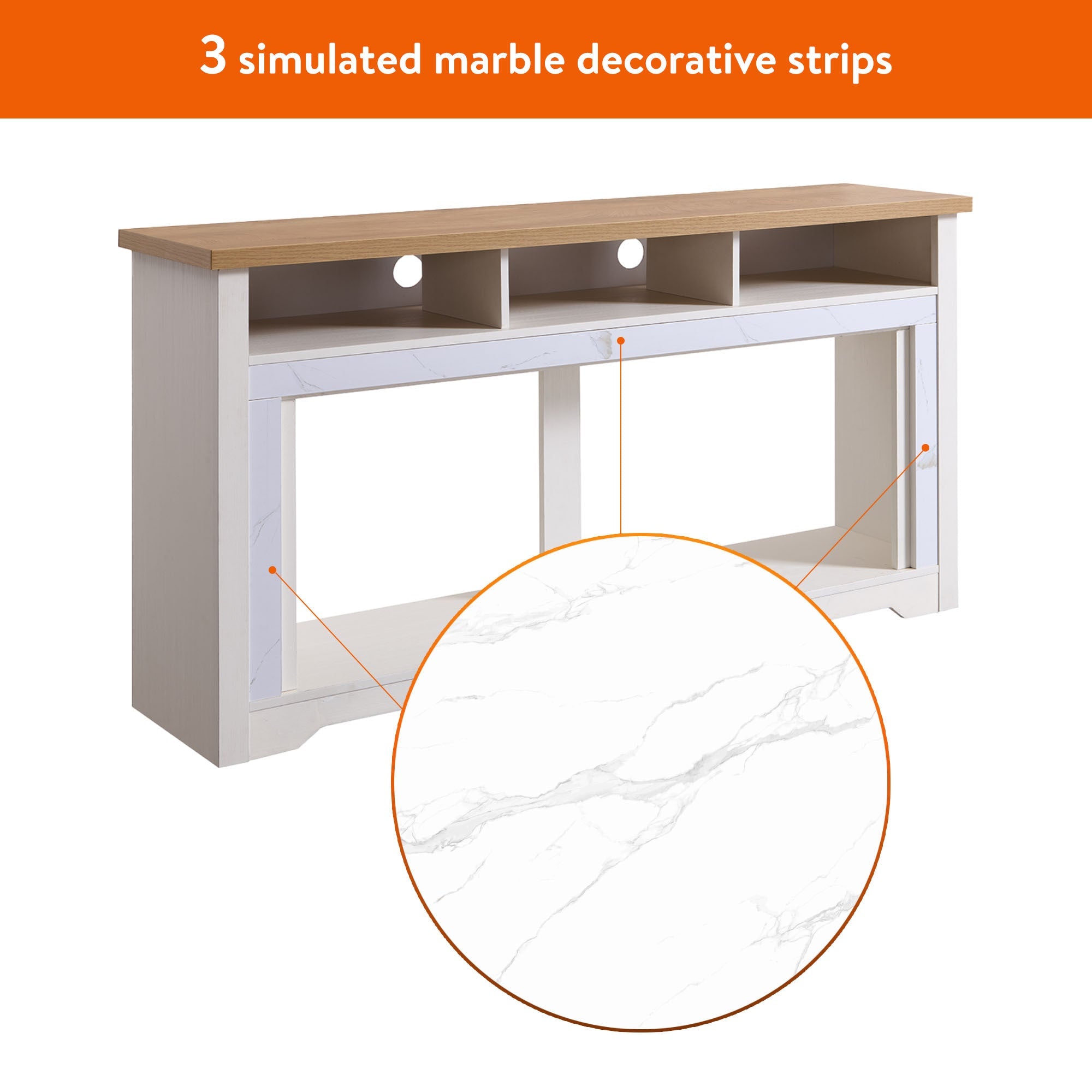 70 inch Fireplace TV Stand for TVs up to 70',with 60'smart Electric Fireplace,white