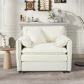 Oversized 41.73' Sofa Chair, Modern Upholstered Armchair with 1 Toss Pillow, Modular Sectional Sofa for Living Room, Deep Seat Reading Sofa for Bedroom Apartment, DIY Combination Chenille,Beige