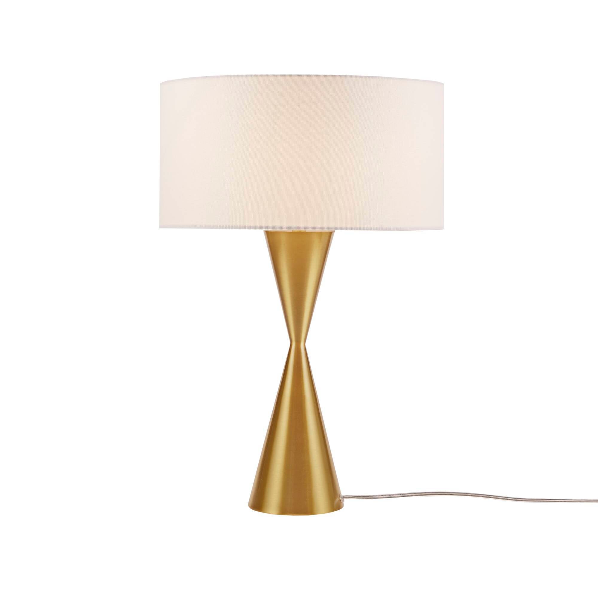Gold Hourglass Metal Table Lamp Gold See below