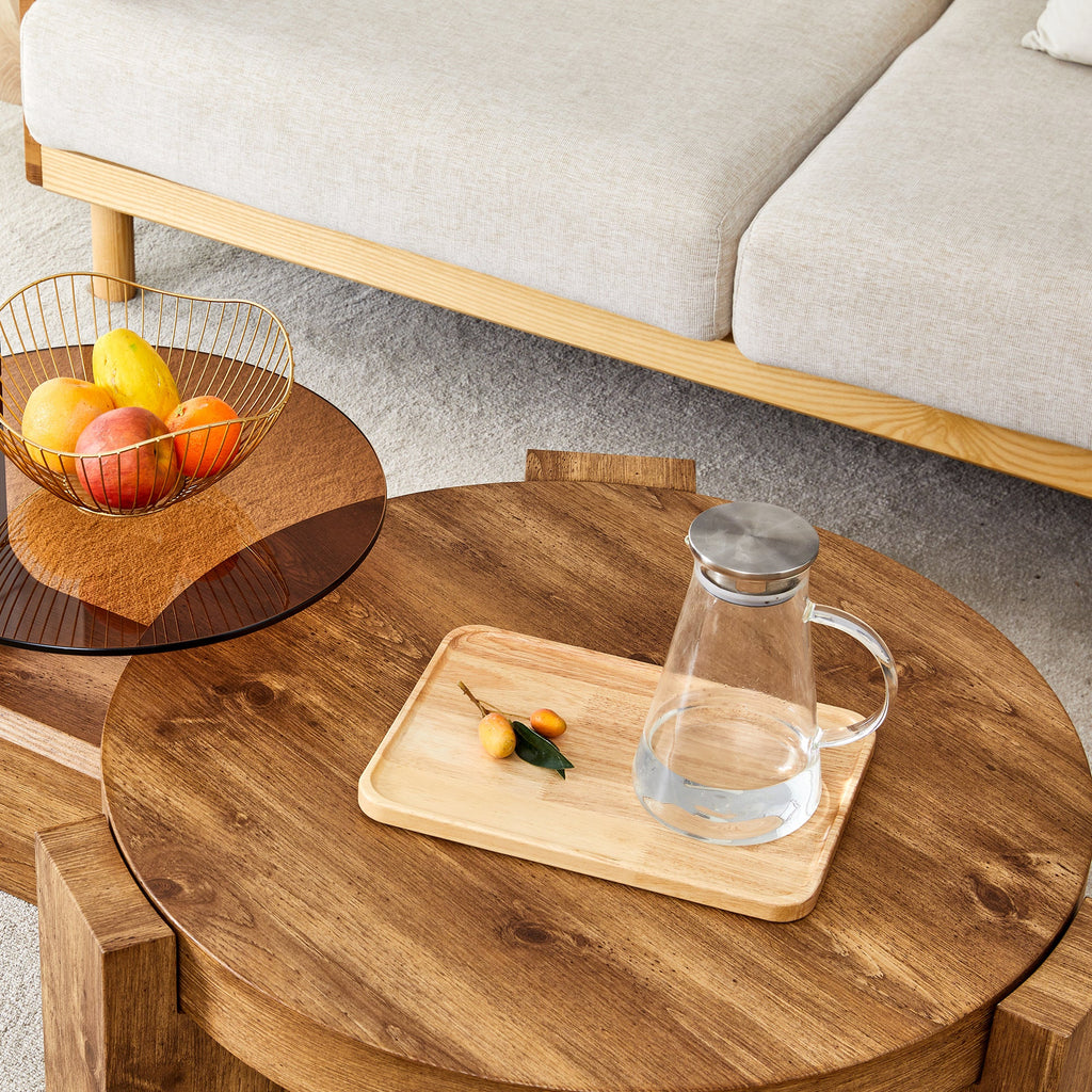 The detachable double-decker coffee table, the stylish design is more precious, and the detachable design can make the use of space more flexible and suitable for various scenes.
