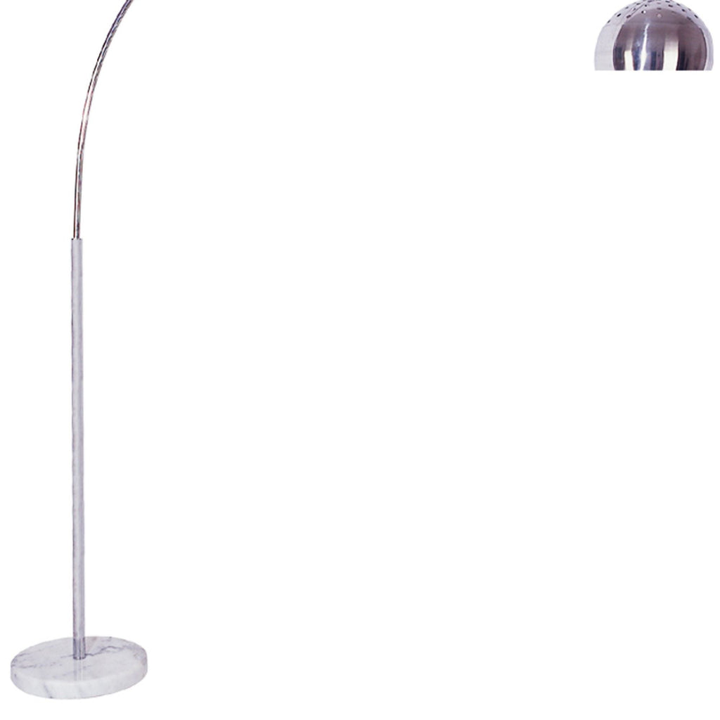 85' Tall Metal Floor Lamp with White Marble Base, Arch design