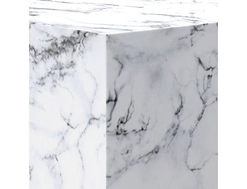 Milano Tall Accent Table in Bulgari White