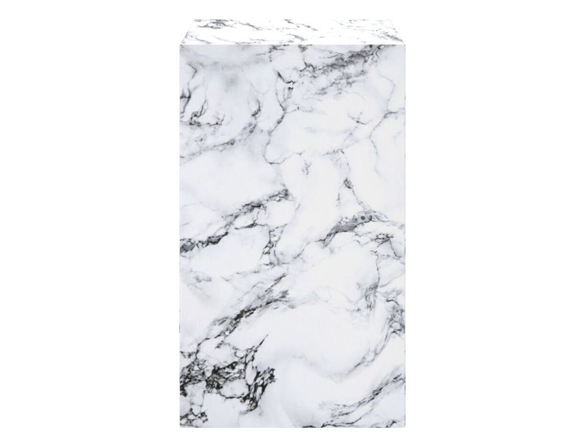 Milano Tall Accent Table in Bulgari White