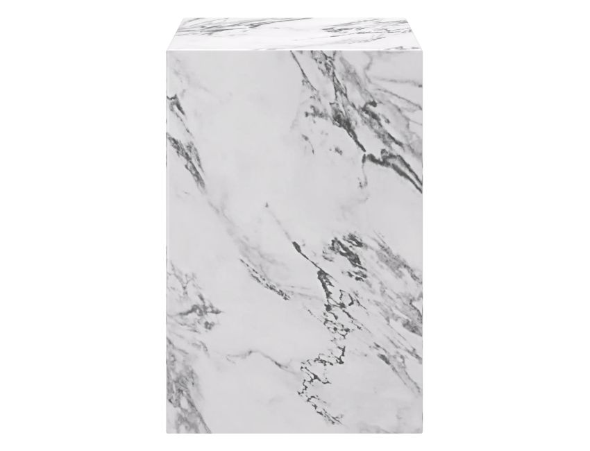 Milano Tall Accent Table in Bulgari White
