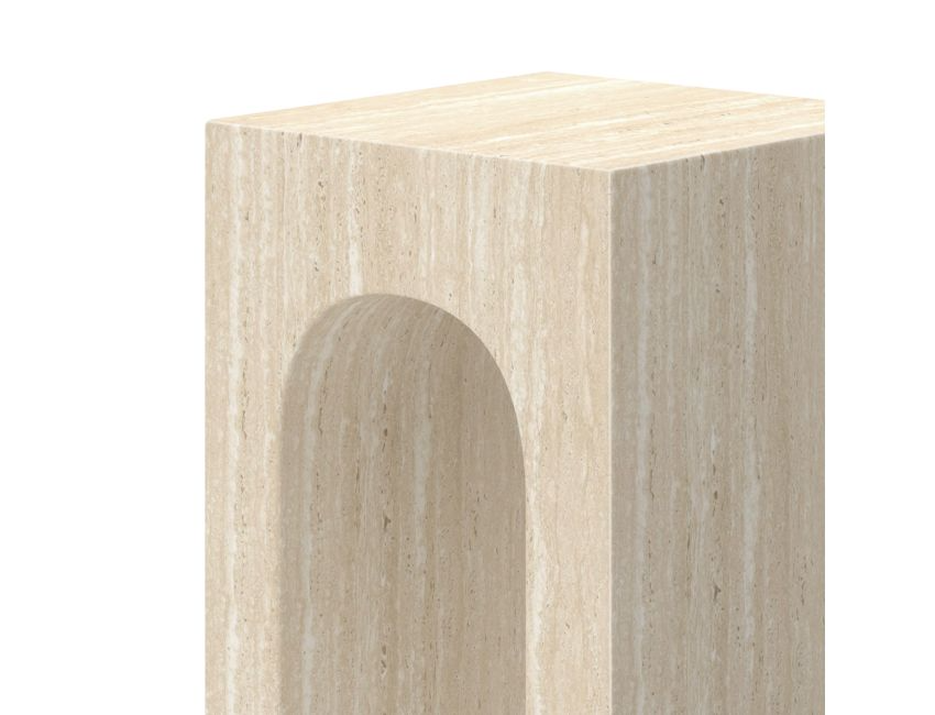 Milano Accent Table in Travertine