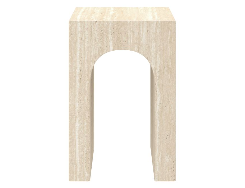 Milano Accent Table in Travertine