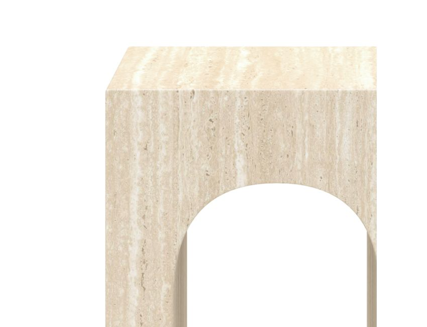 Milano Accent Table in Travertine
