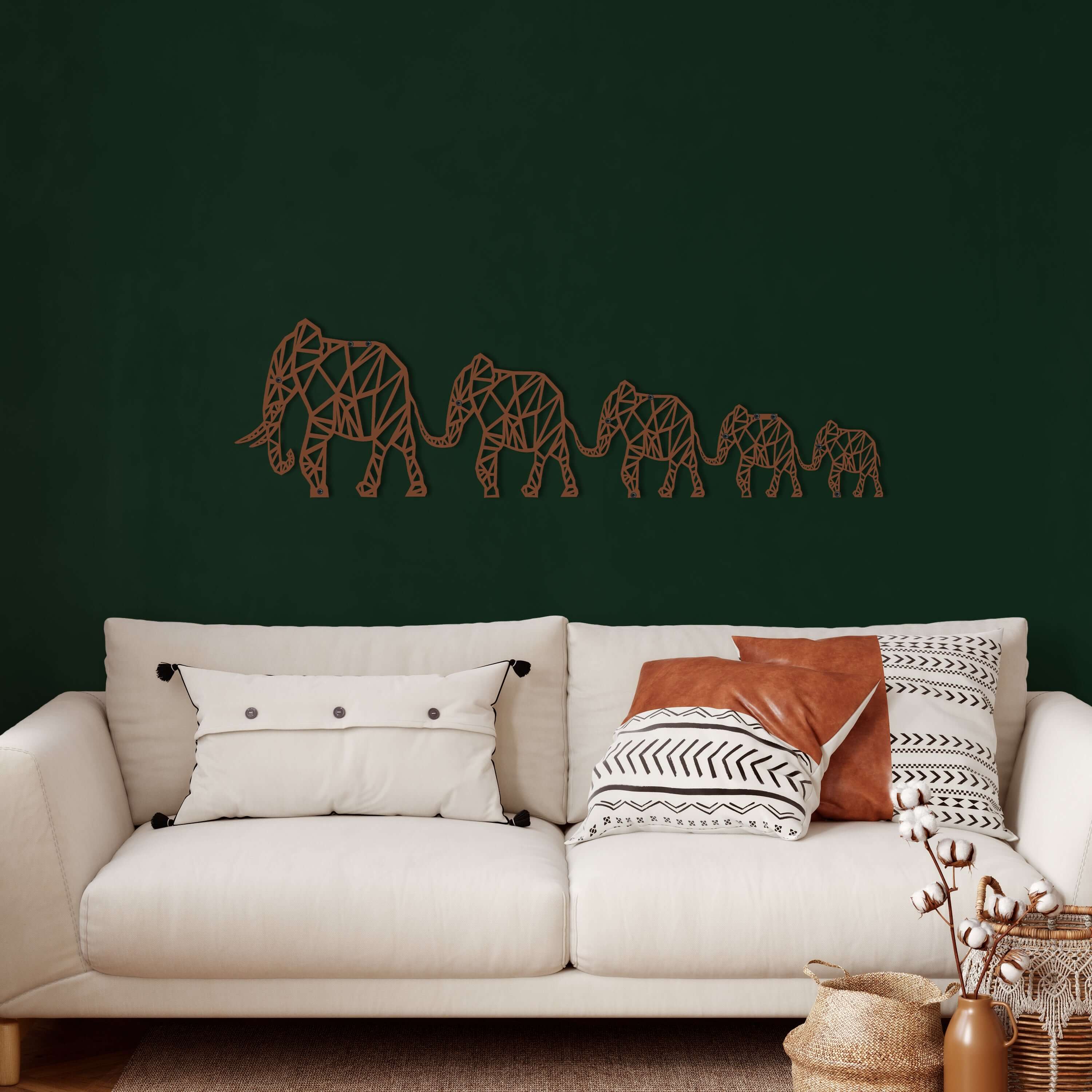 Geometric Elephant Family
