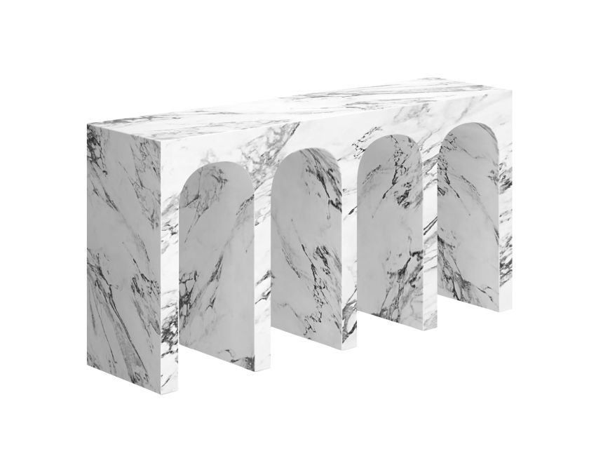 Milano Console Table in Bulgari White