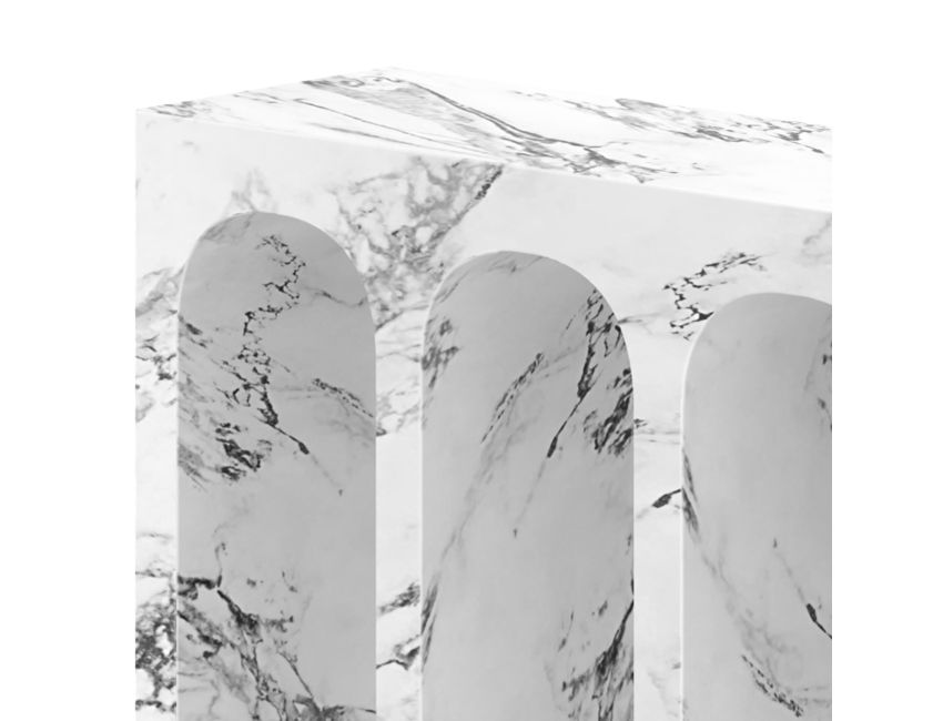 Milano Console Table in Bulgari White