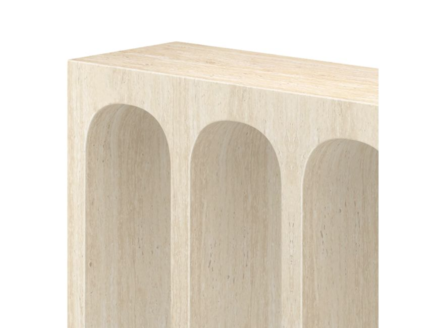 Milano Console Table in Travertine
