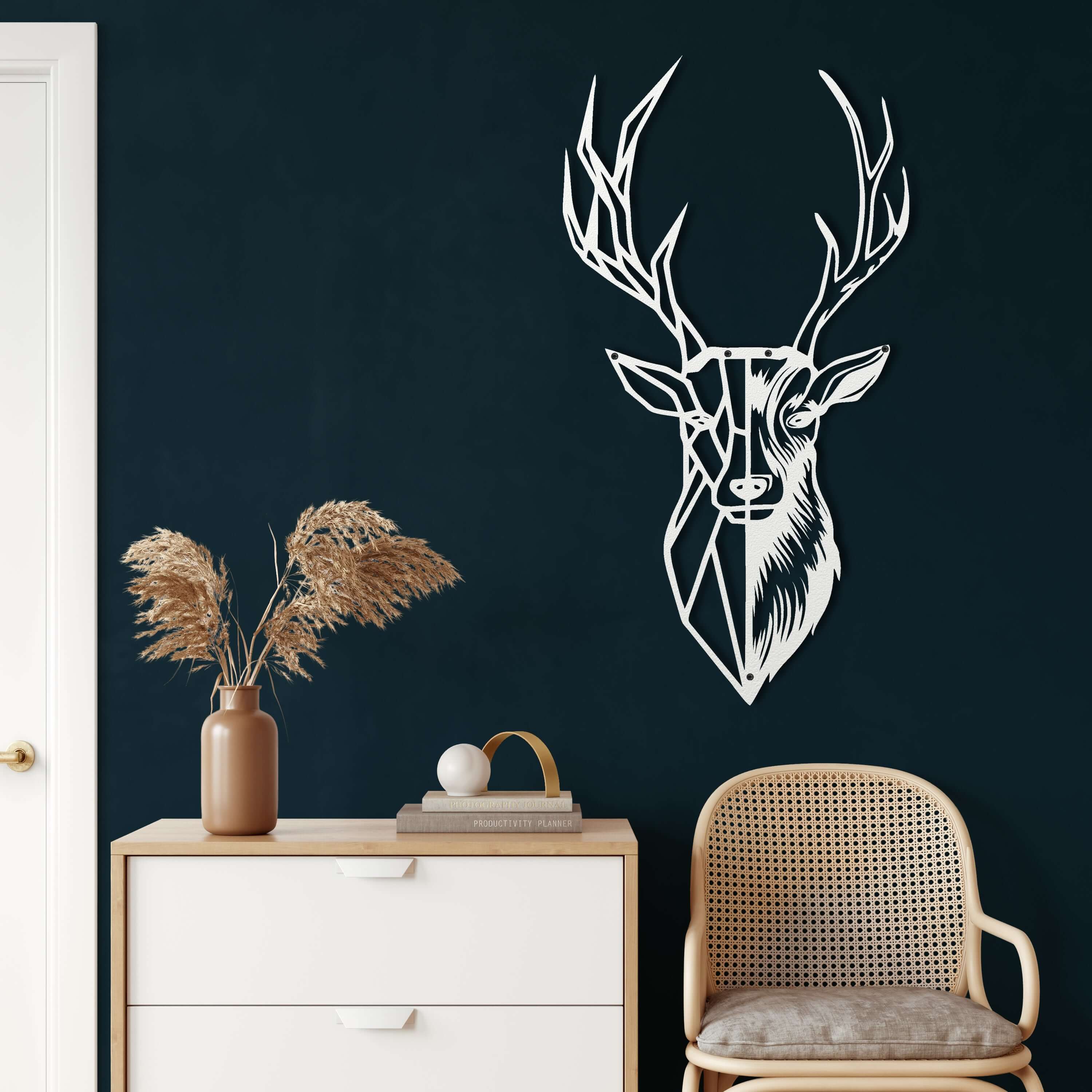 Geometric Deer Head
