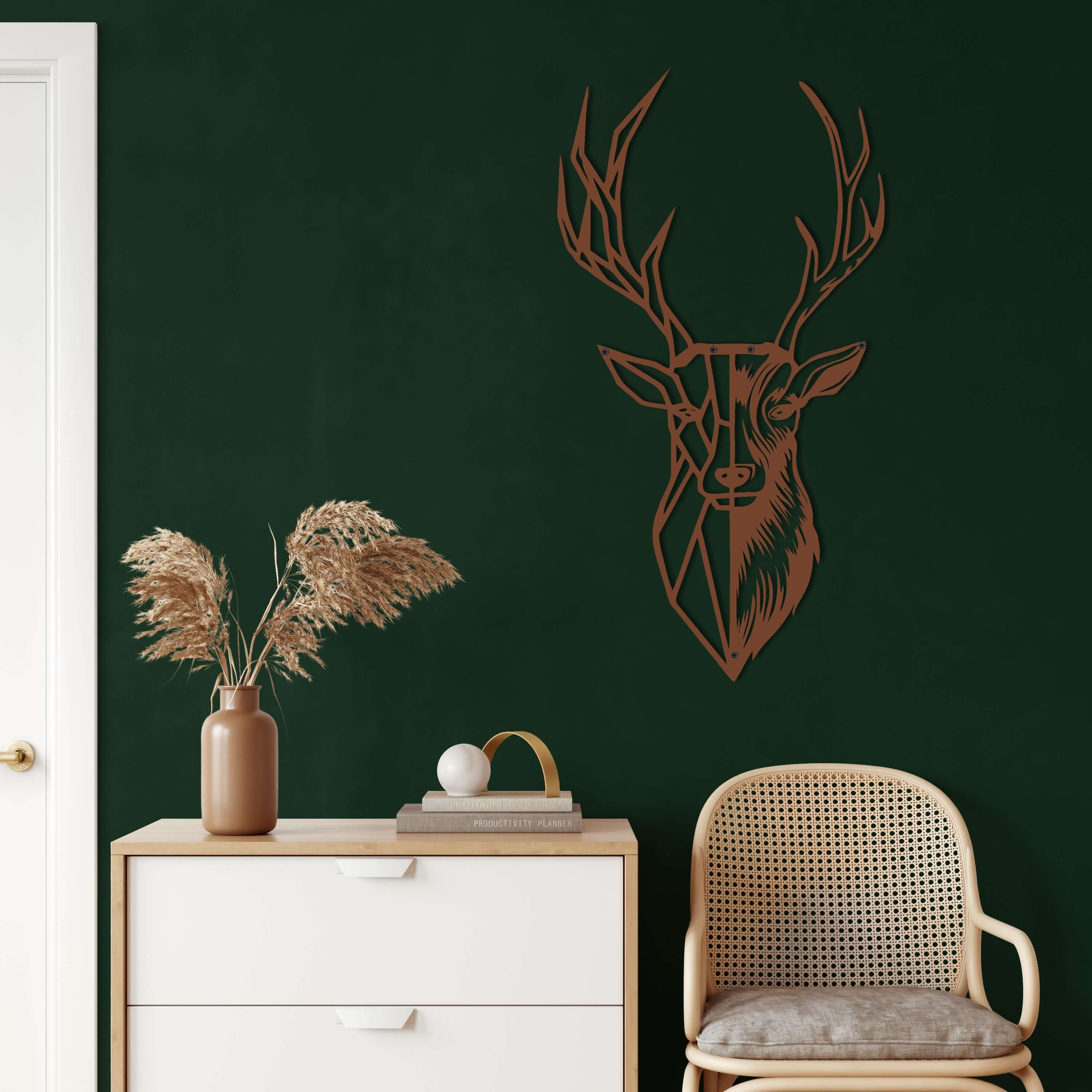 Geometric Deer Head