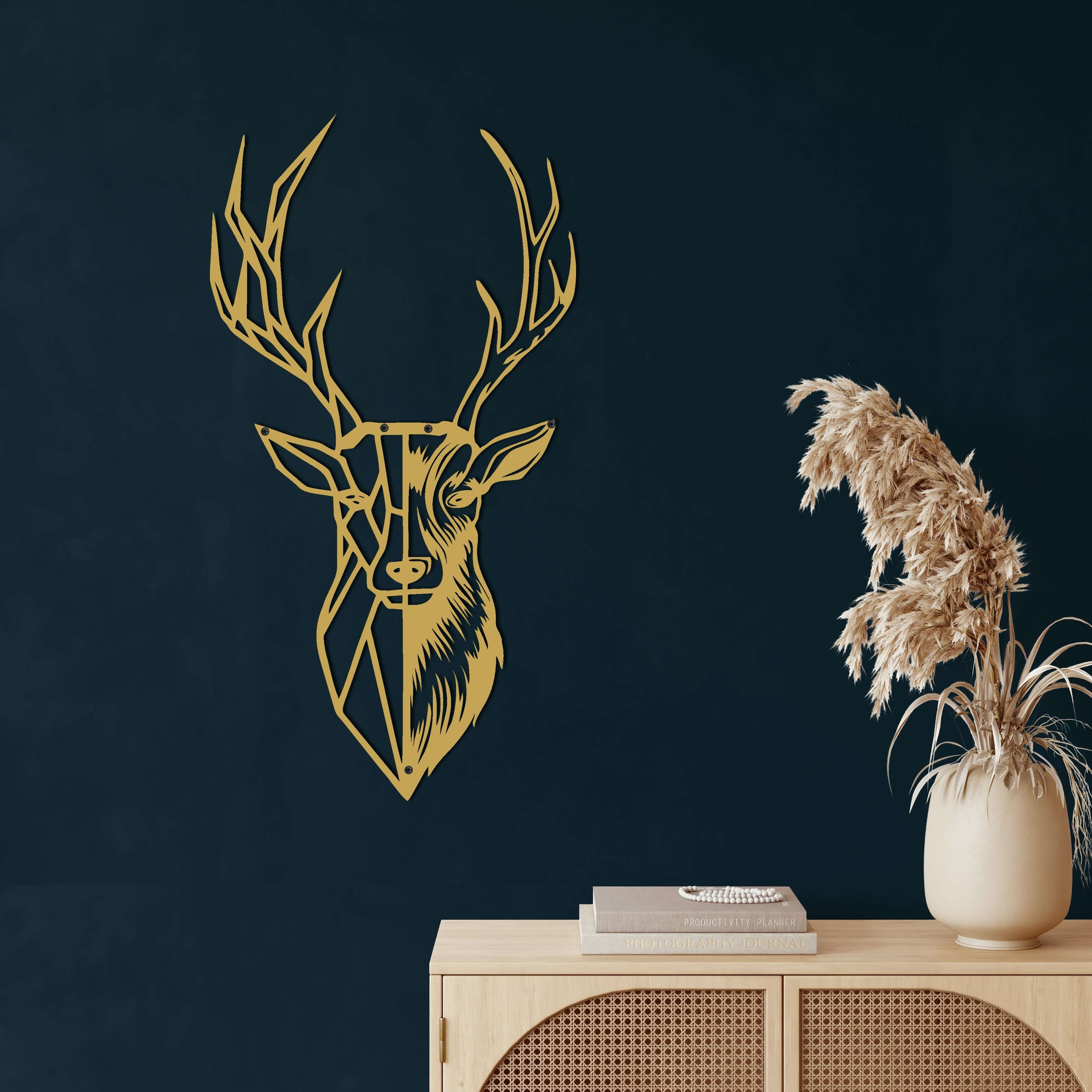 Geometric Deer Head