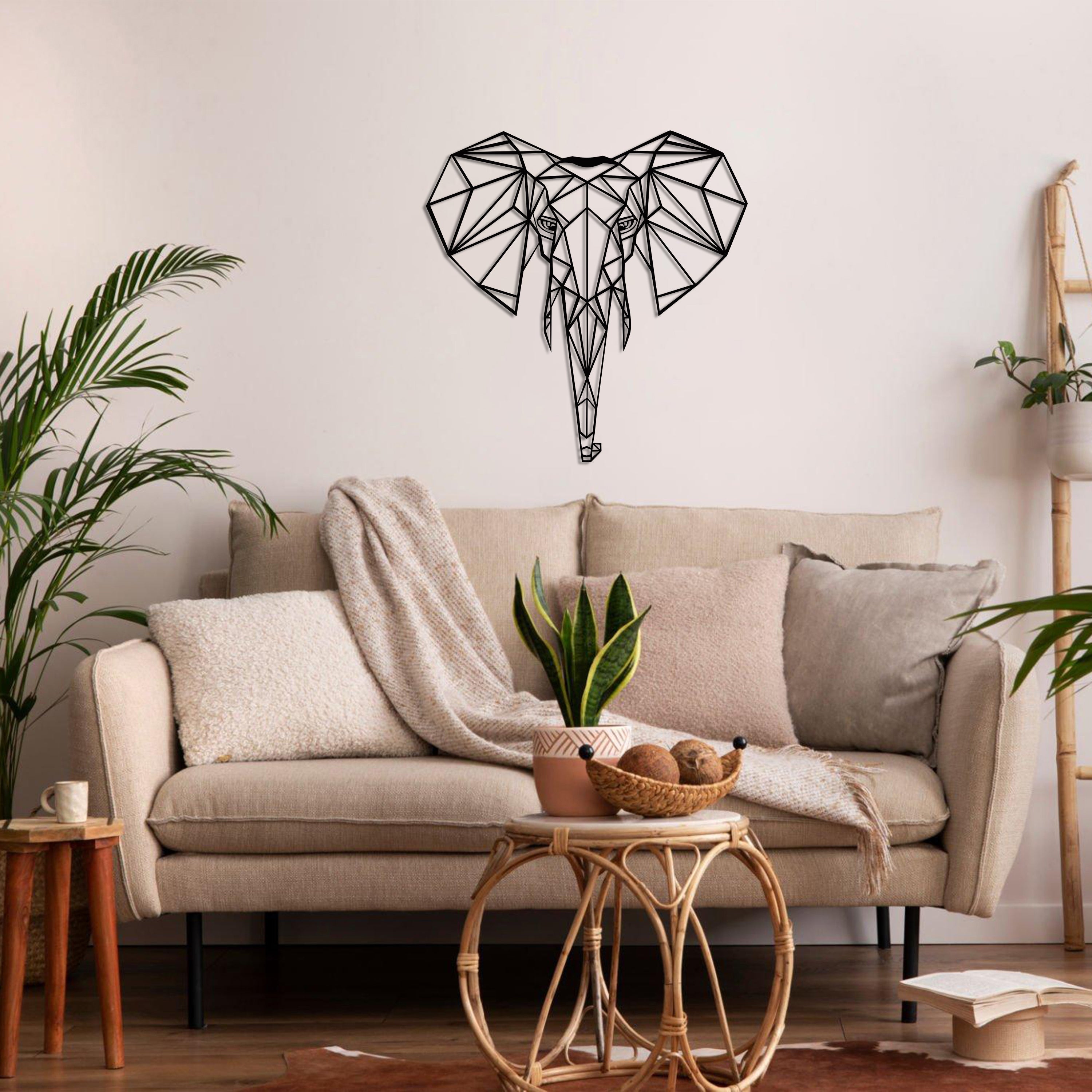 Geometric Elephant Head