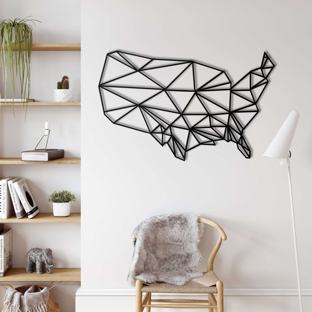 States of America Metal Wall Art