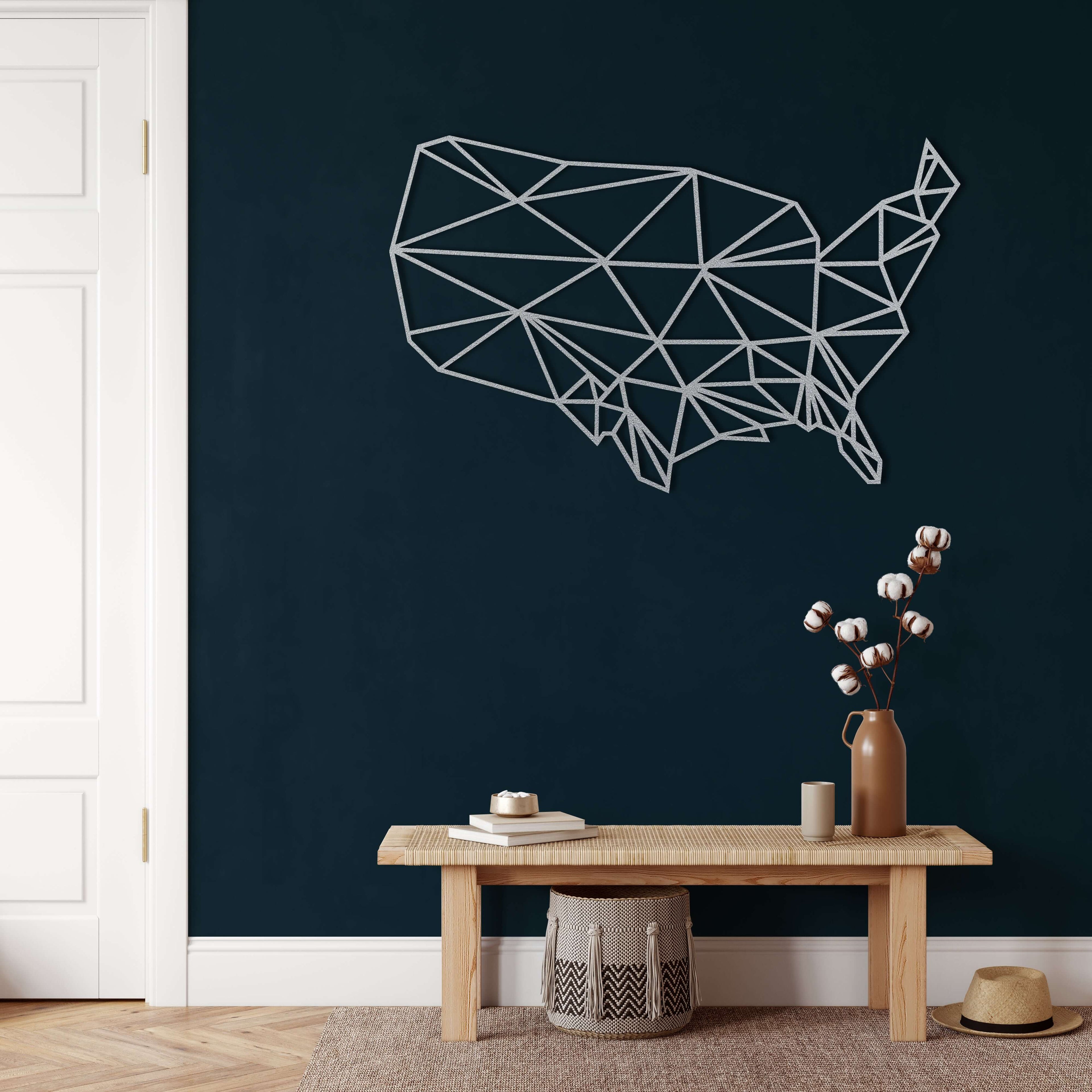 States of America Metal Wall Art