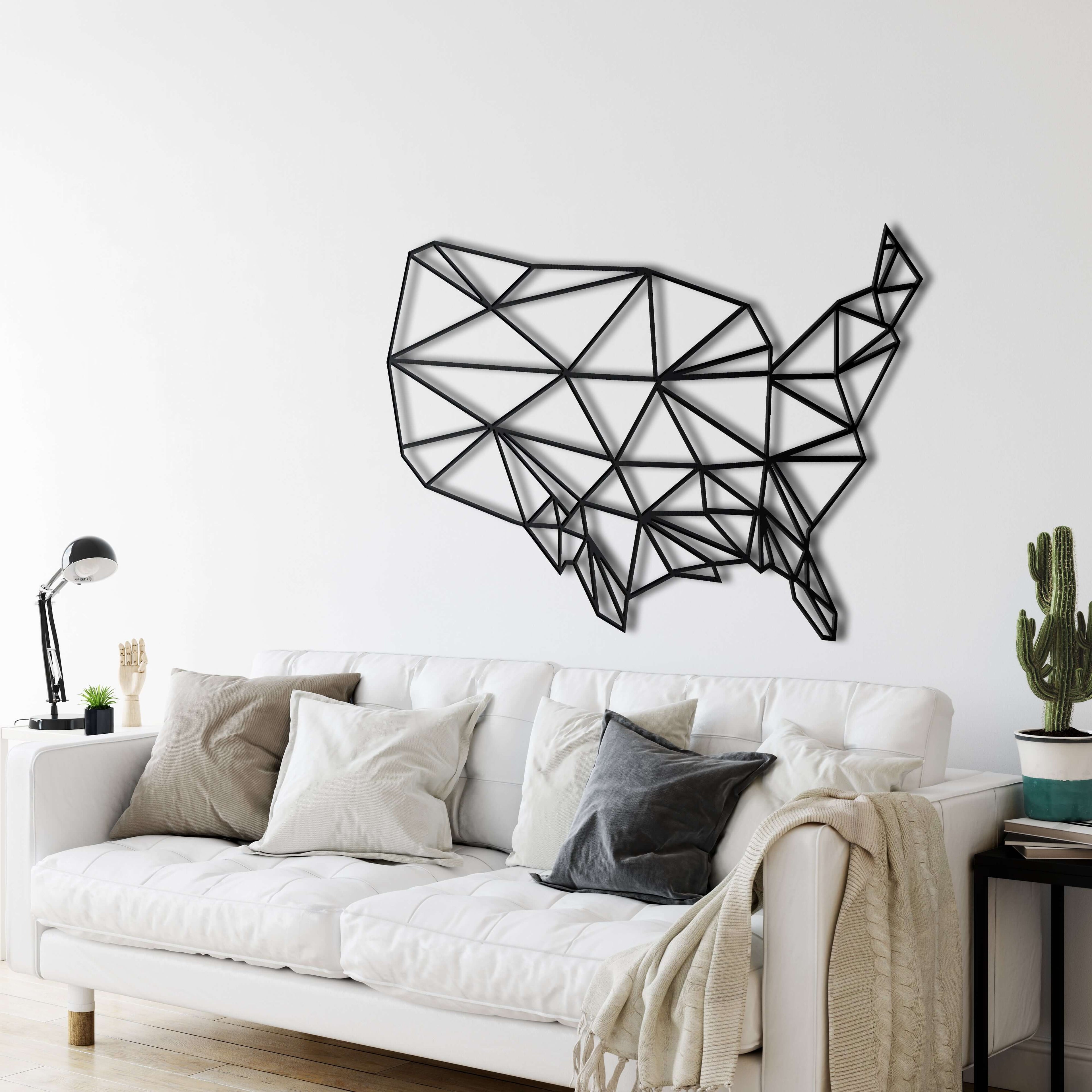 States of America Metal Wall Art