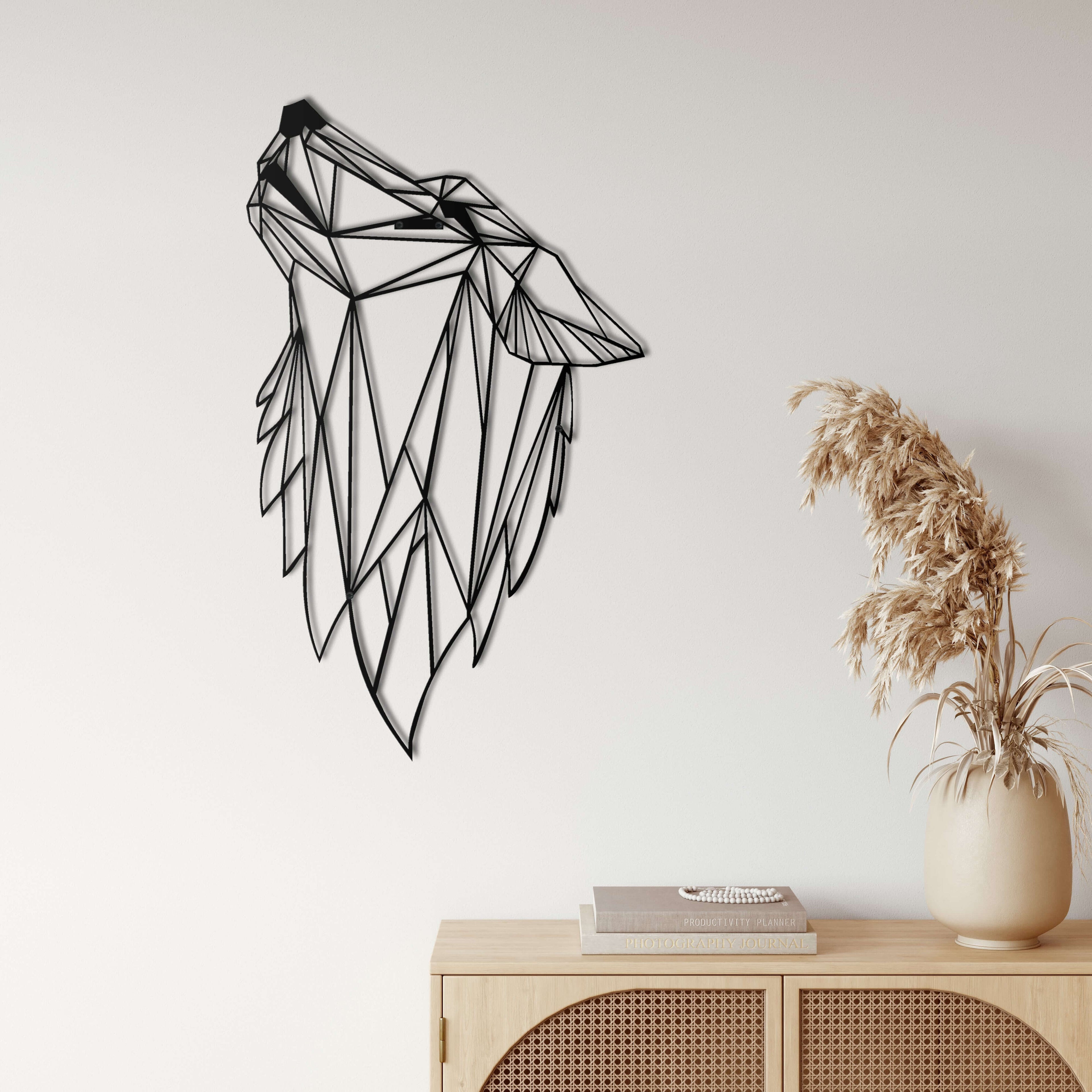 Wolf Head Metal Wall Art