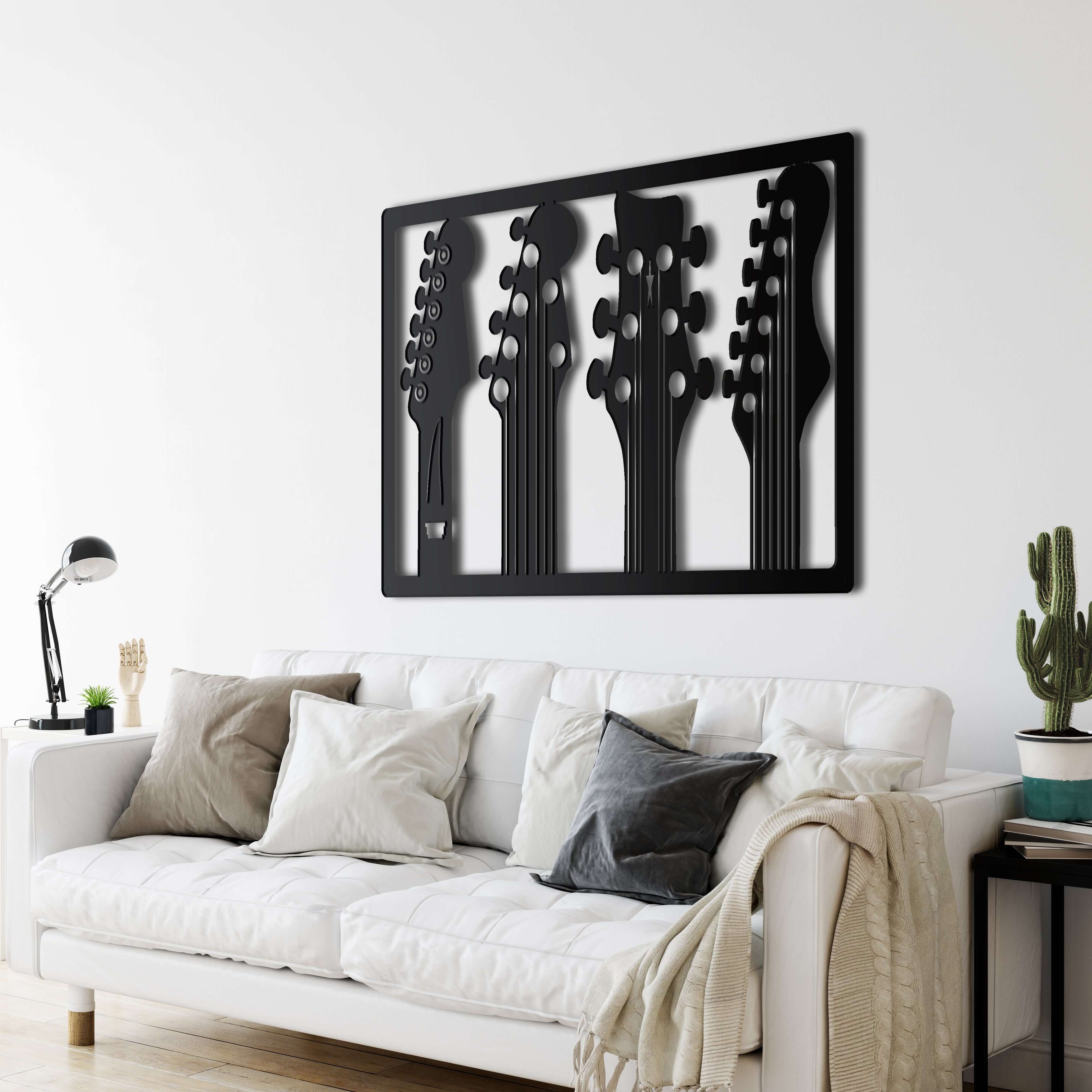 Guitars Metal Wall Art