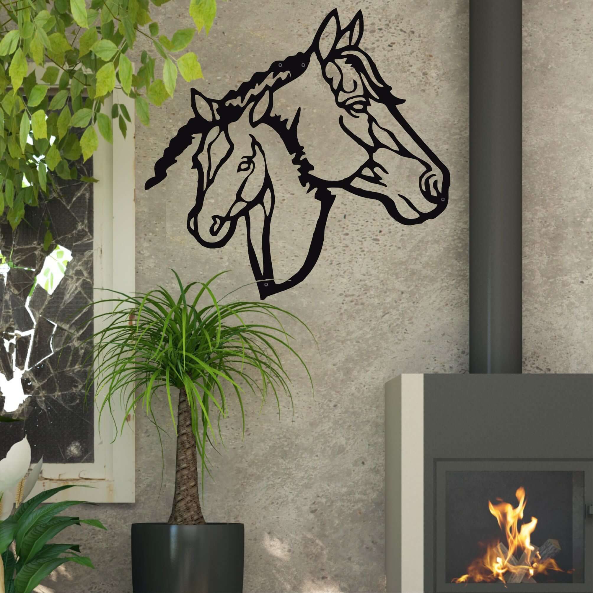 Horse Head Metal Wall Art