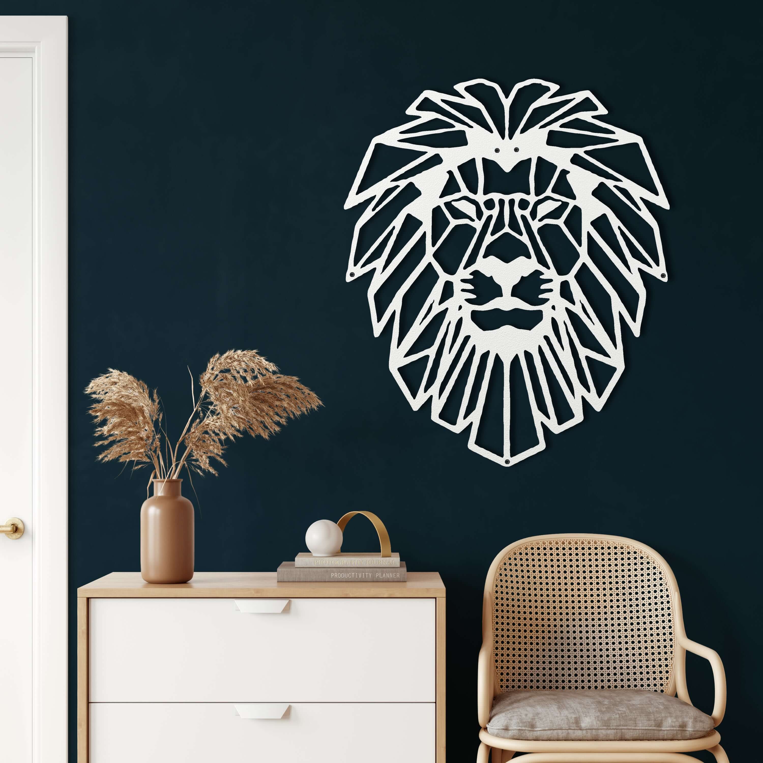 Lion Head Metal Wall Art