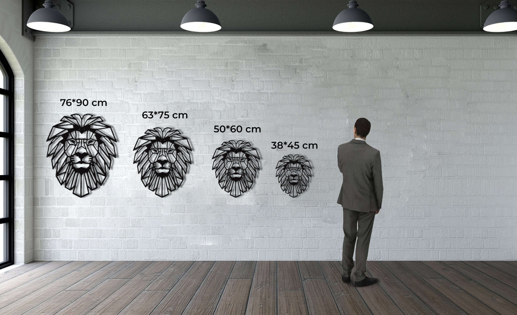 Lion Head Metal Wall Art